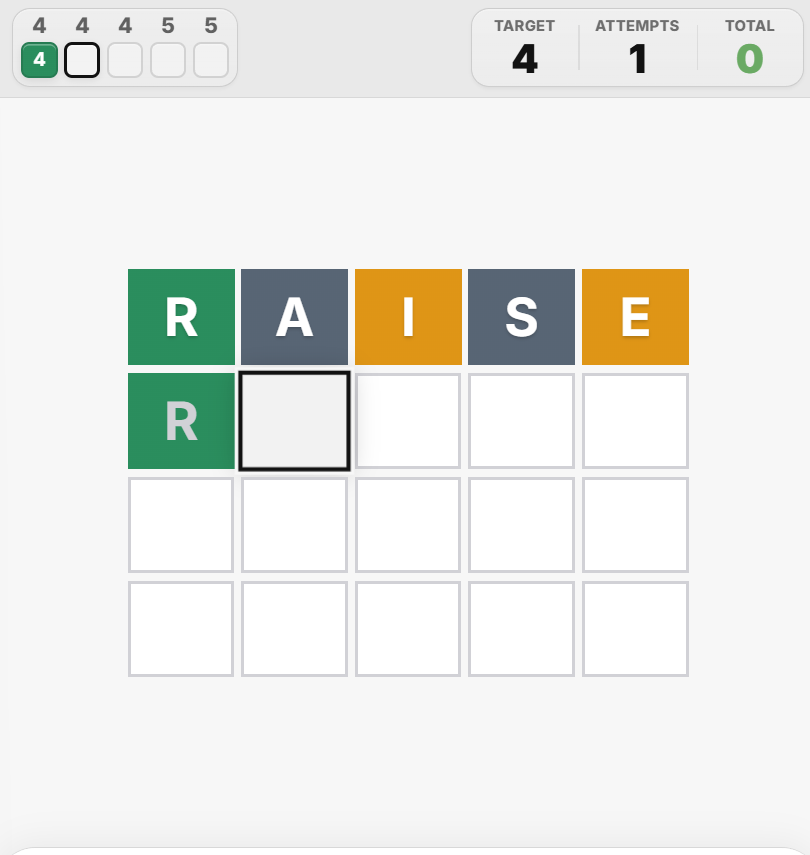 Ascendle active row showing a known Green R carried forward automatically.